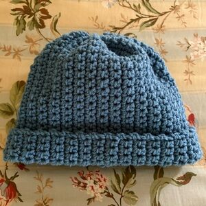 Cozy Hand-crocheted Hat in Cornflower Blue